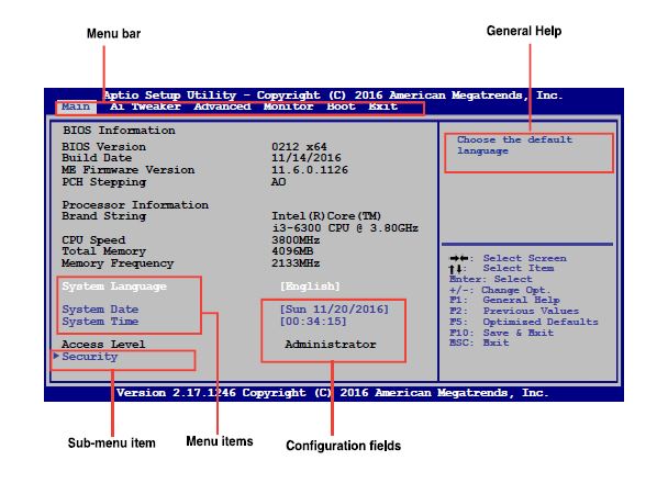 Bios Setup Program